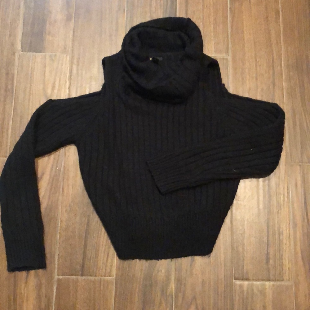 Cold shoulder sweater